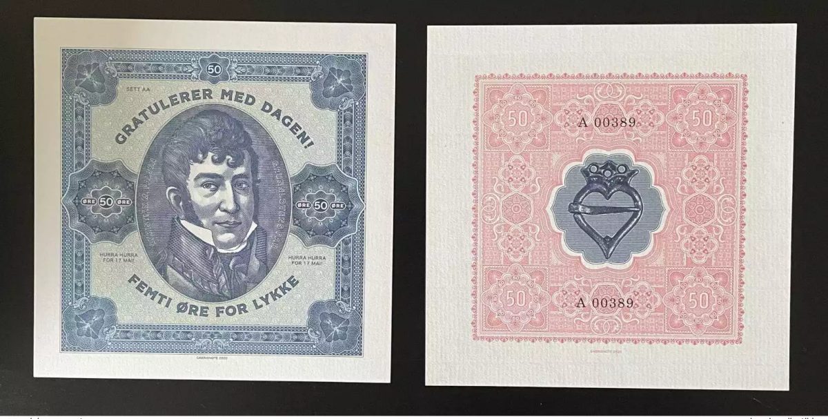 2020 Matej Gabris Norway 50 Ore Falson Femti UNC ESSAY Limited Edition