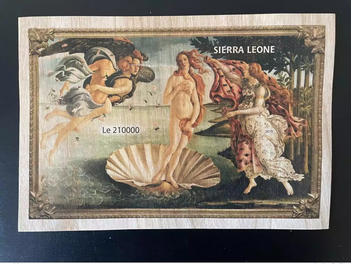 Sierra Leone 2019 IMPERF ND Mi. Bl. ?  Sandro Botticelli Birth Venus Art Bois