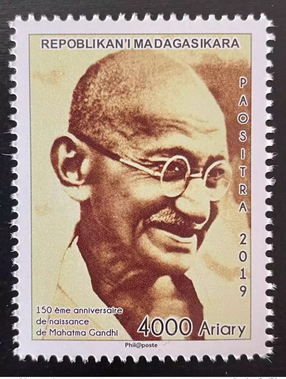 Madagascar 2019 / 2020 Mi. 2717 150ème Anniversaire Mahatma Gandhi Inde India