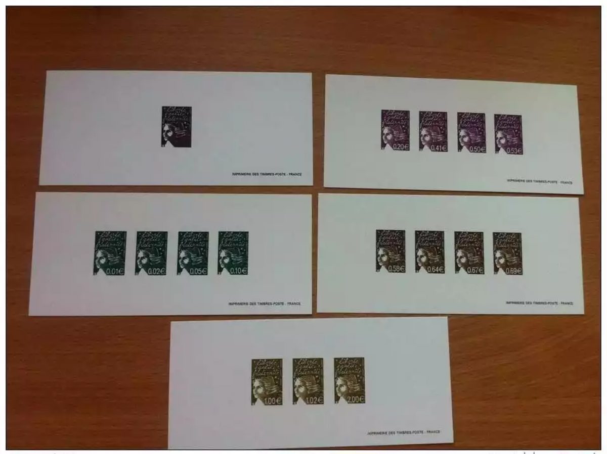 FRANCE 2002 - GRAVURES MARIANNE DE LUQUET 3443 à 3457 Bloc 44 et 45 + TVP