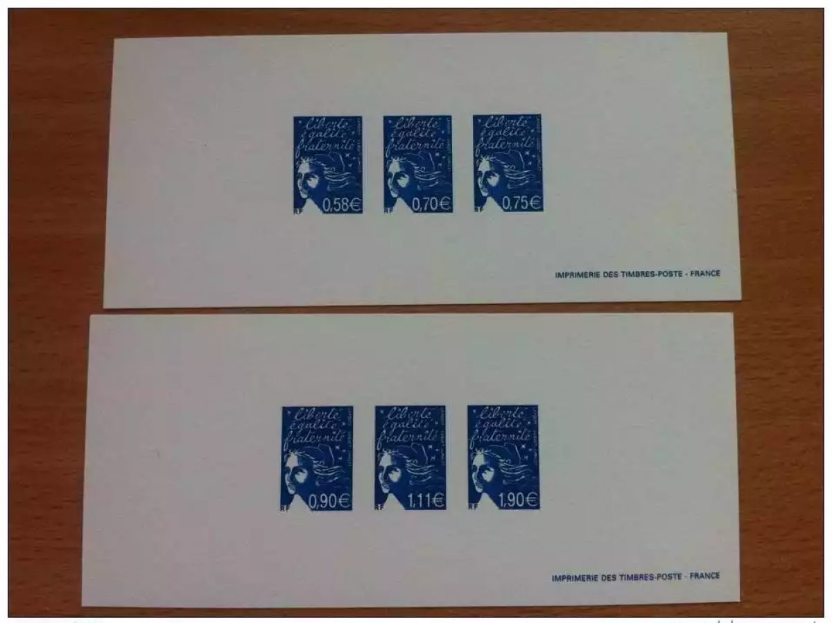 FRANCE 2003 - GRAVURE GRAVURES MARIANNE DE LUQUET 3570 à 3575