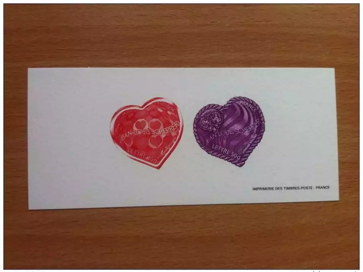 FRANCE 2006 - GRAVURES POSTE 3861 3862 3863 3864 COEURS SCHERRER ST VALENTIN