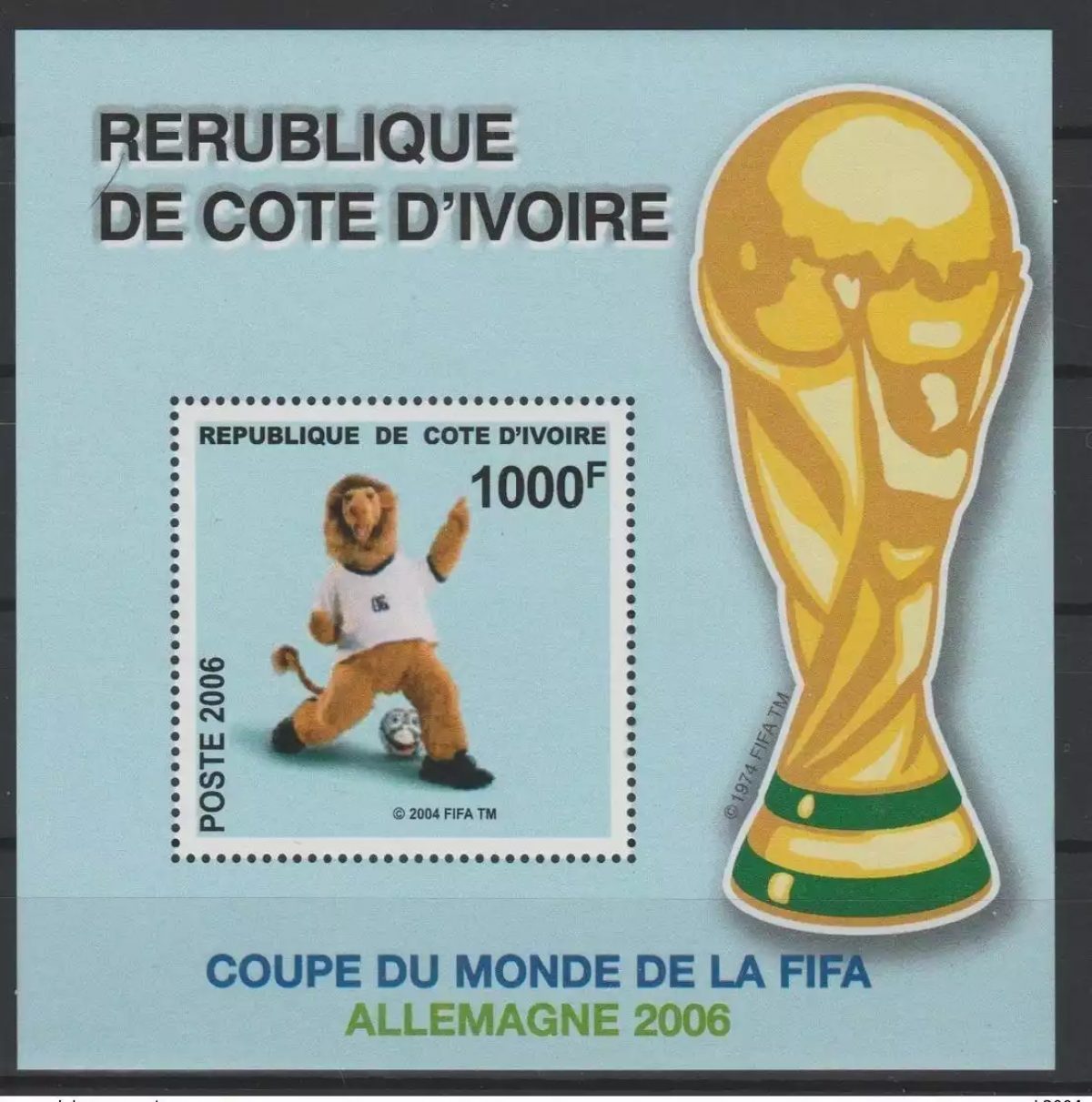 Ivory Coast 2006 FIFA World Cup WM Football Souvenir Bloc