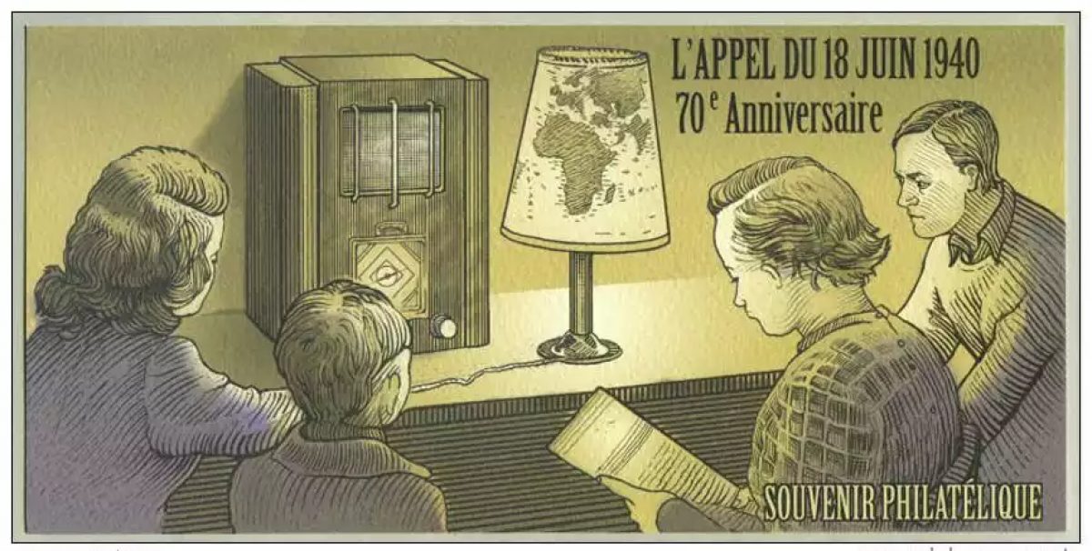 France 2010 - bloc souvenir n°48 Appel du 18 Juin 1940 General de Gaulle