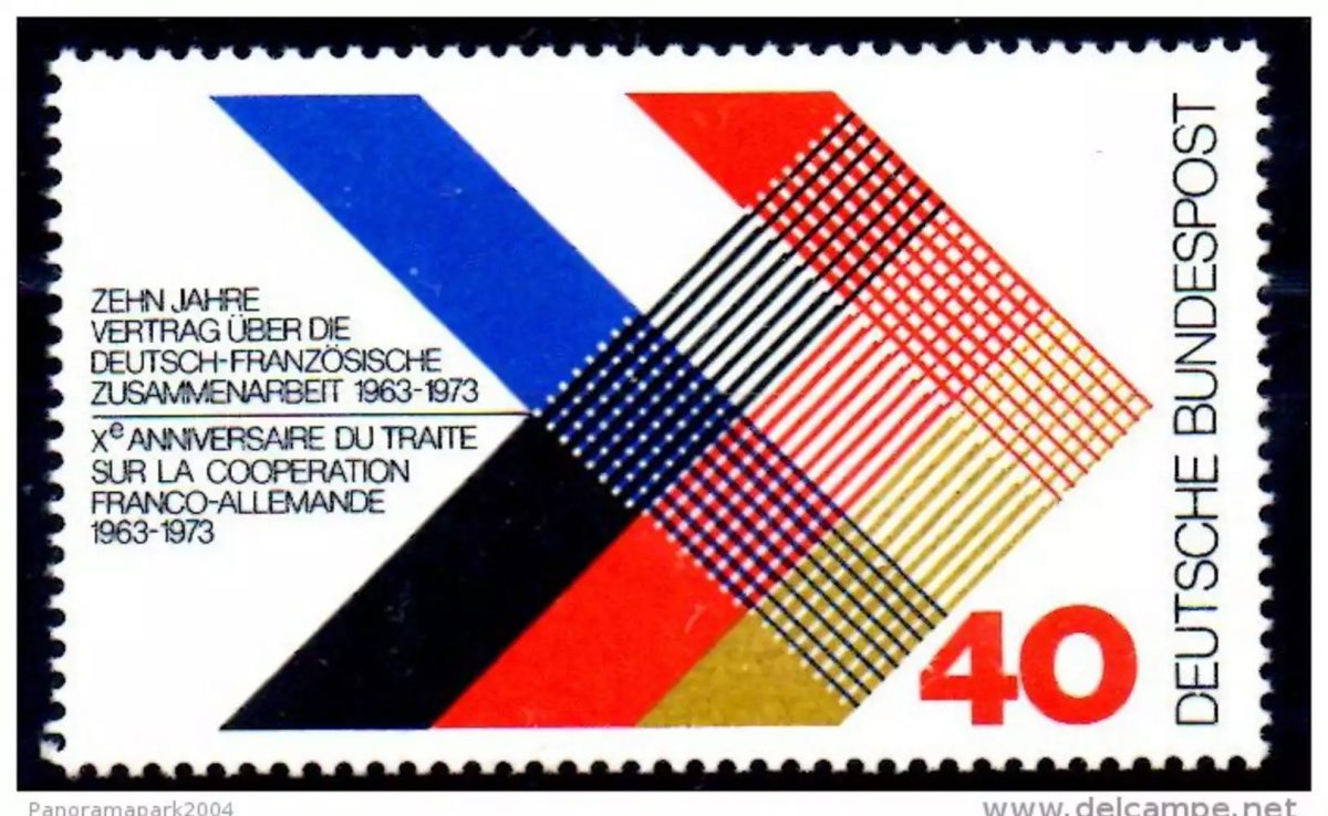 Gemeinschaftsausgabe Frankreich Deutschland 1973 Élysée-Vertrag Yvert 603