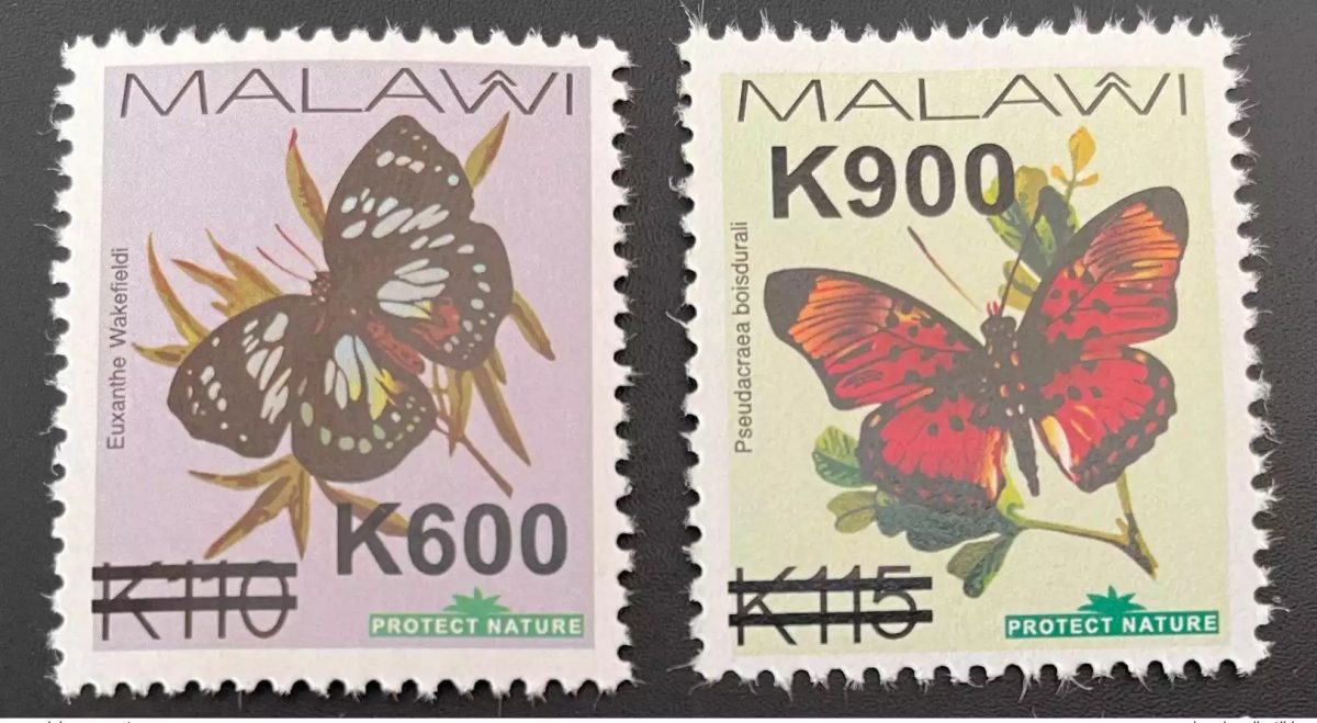 Malawi 2020 Mi. 1052 / 1053 Surchargés Papillons Butterflies bold MNH**