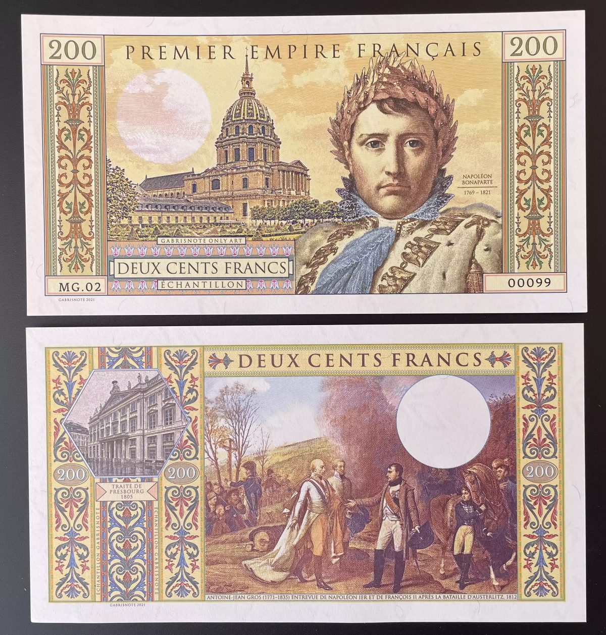 200 Francs 2021 Napoleon Bonaparte Matej Gabris MG.02
