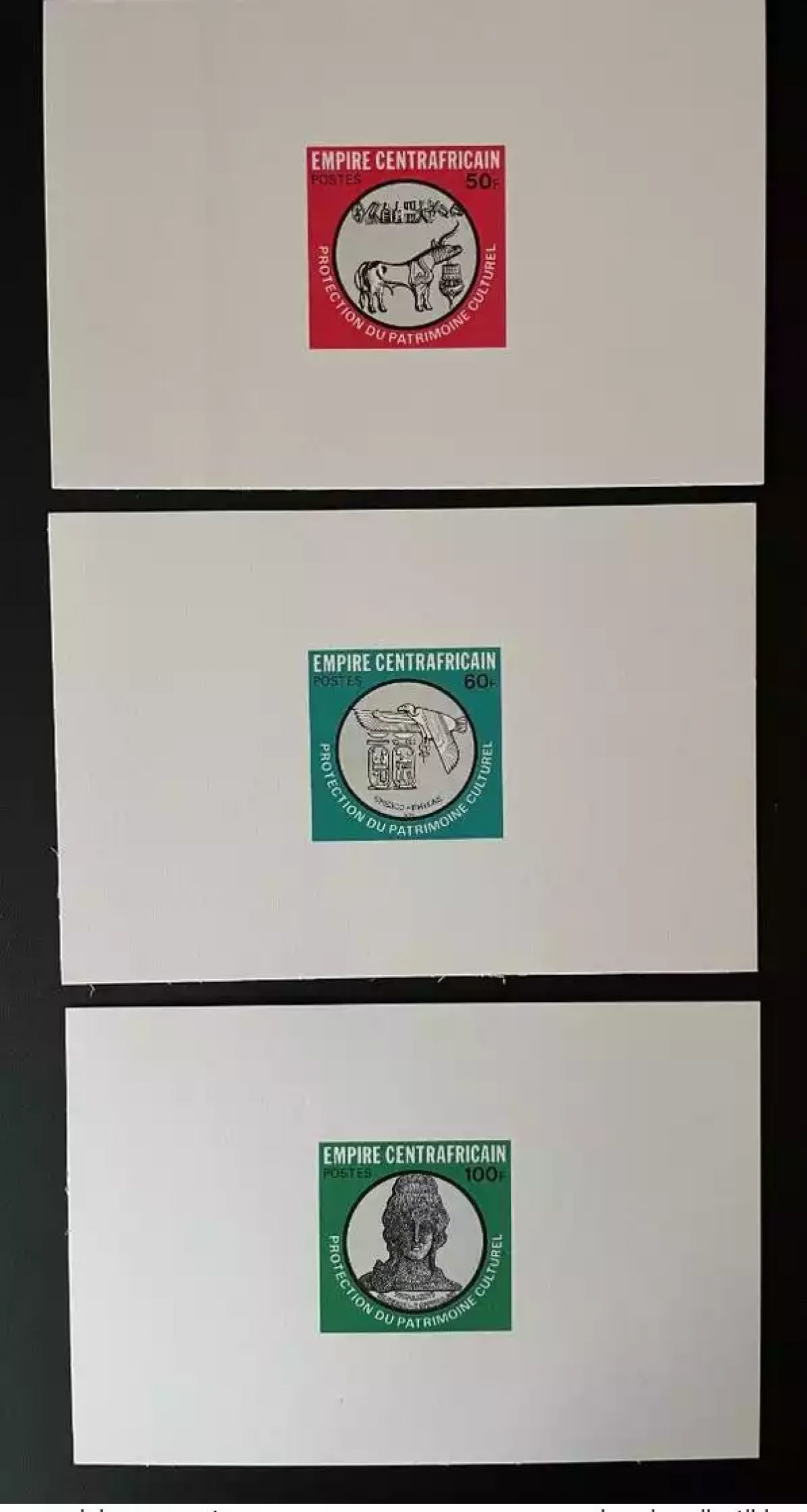 Centrafricaine 1978 Mi. D-F 537 Epreuve Luxe Protection Patrimoine UNESCO Oiseau