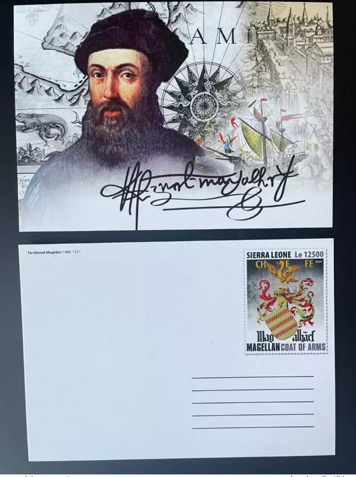 Sierra Leone 2020 Mi. ? Stationery Entier Ferdinand Magellan Armoirie