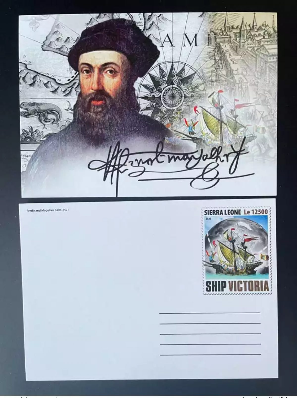 Sierra Leone 2020 Mi. ? Stationery Entier Ferdinand Magellan Ship Victoria