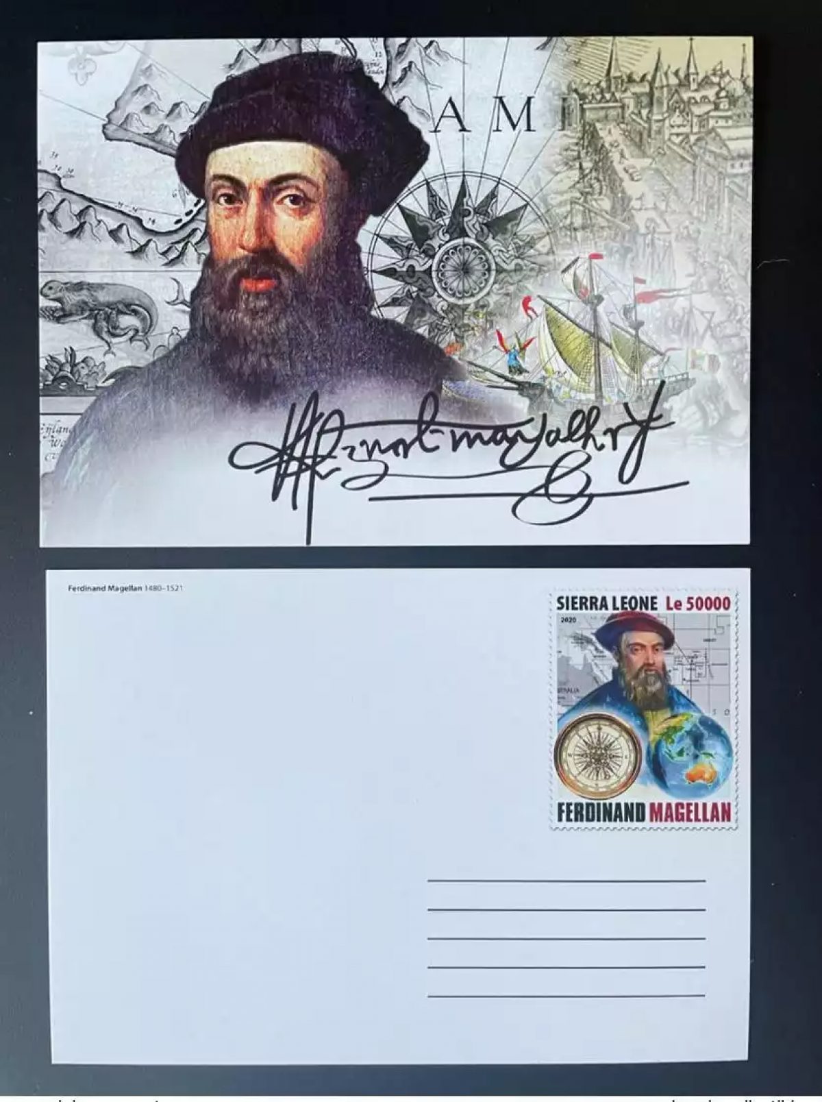 Sierra Leone 2020 Mi. ? Stationery Entier Ferdinand Magellan  Map Carte Karte