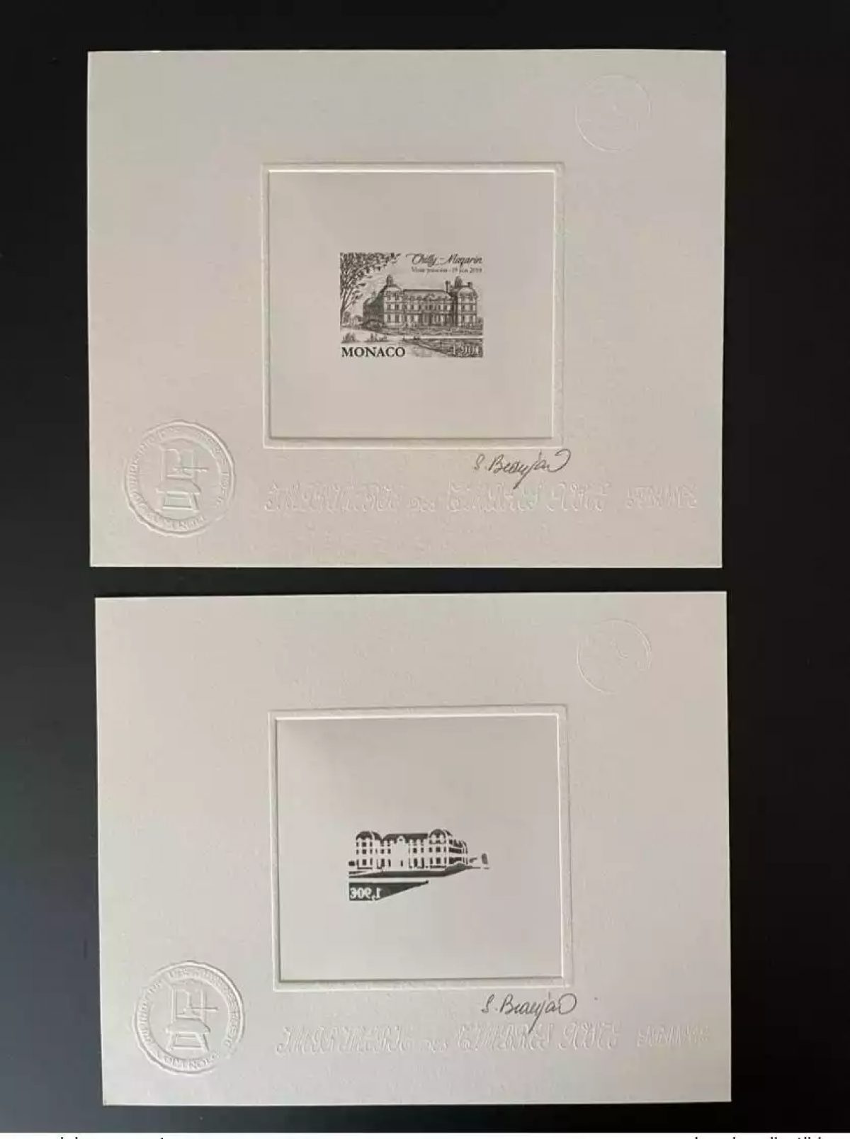 Monaco 2018 YT 3144 Epreuve d'artiste Chilly-Mazarin Visite Princière noir