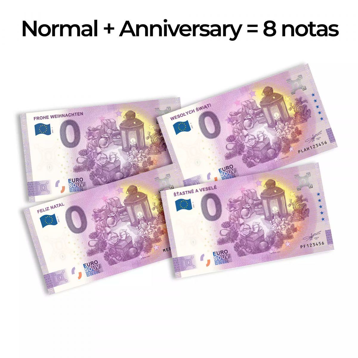 Billets "Noël 2021" des 4 pays (B)