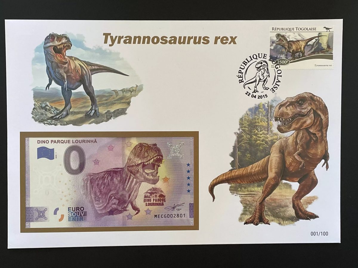 Official Euro Souvenir Cover - Tyrannosaurus rex