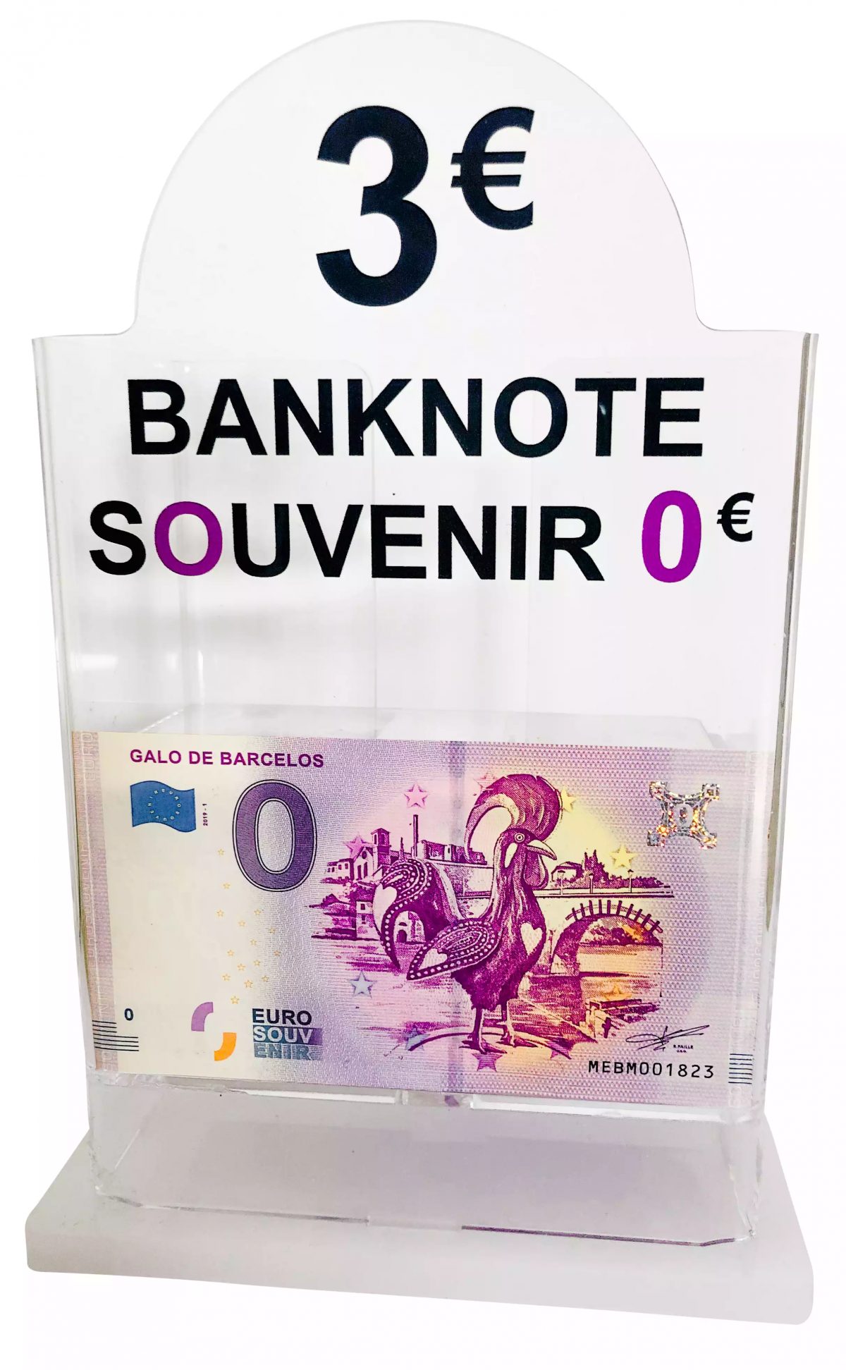 Présentoir de comptoir acrylique 3 €