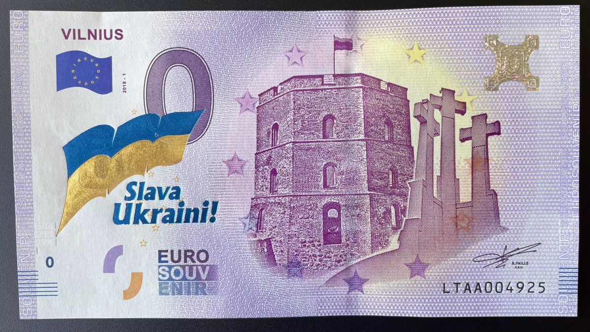 Vilnius mit Goldfolie SLAVA UKRAINI!