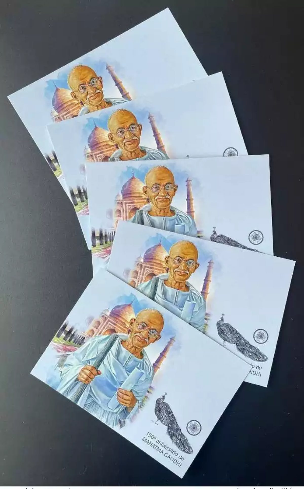 Angola 2019 Mi. ? Stationery Entier Mahatma Gandhi India Taj Mahal Oiseau Bird