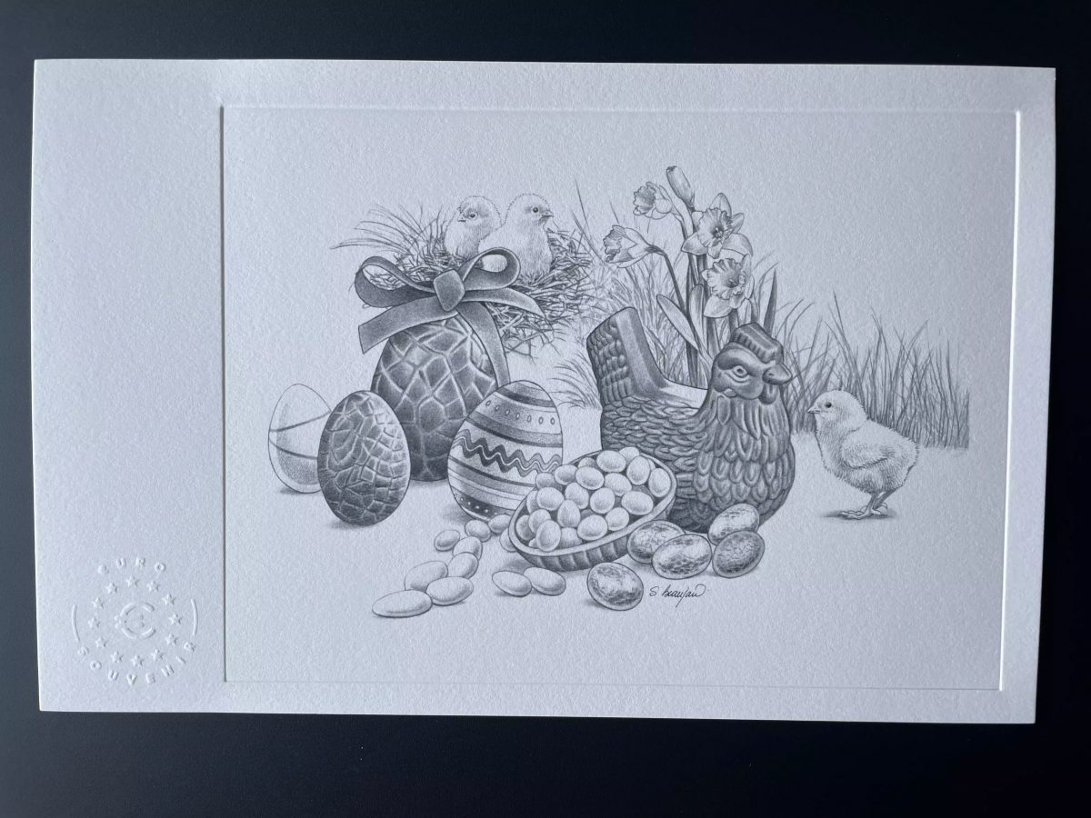 Prova de artista "Páscoa / Galinha"