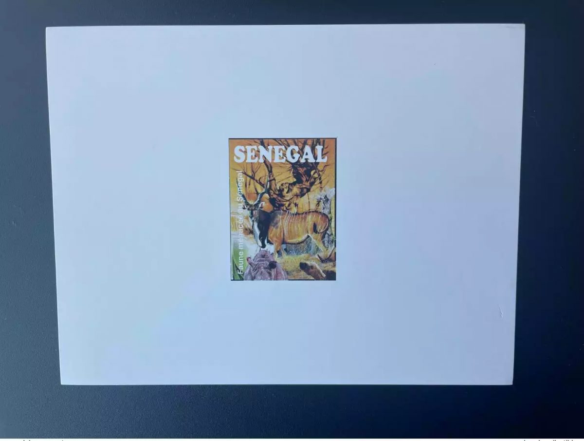 Sénégal 2015 Epreuve luxe VARIETE SANS VALEUR FACIALE Mi. Bl. 109 Faune menacée