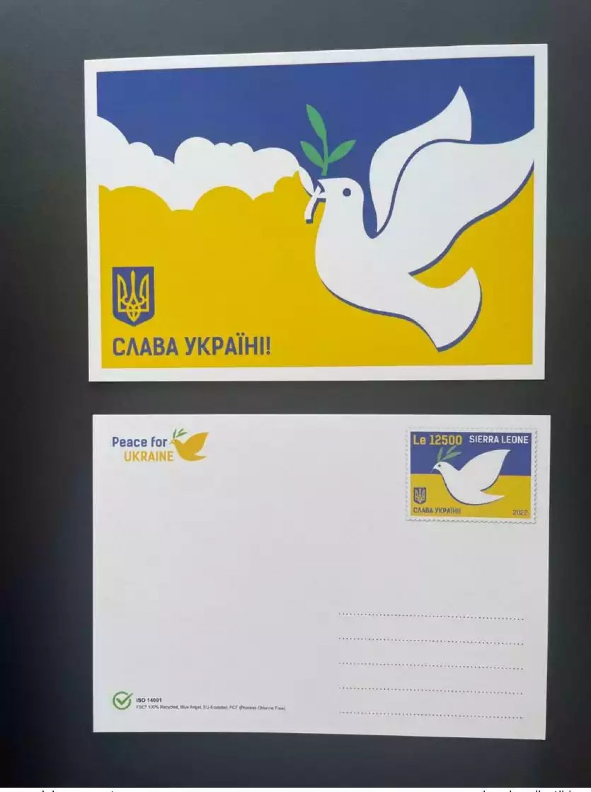 Sierra Leone 2022 Mi. ? Stationery Entier Russian Invasion Peace for Ukraine
