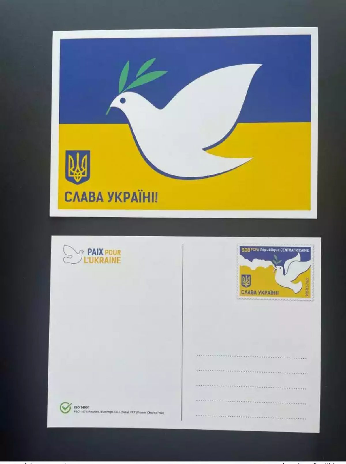 Centrafrique 2022 Mi. ? Stationery Entier Russian Invasion Peace for Ukraine