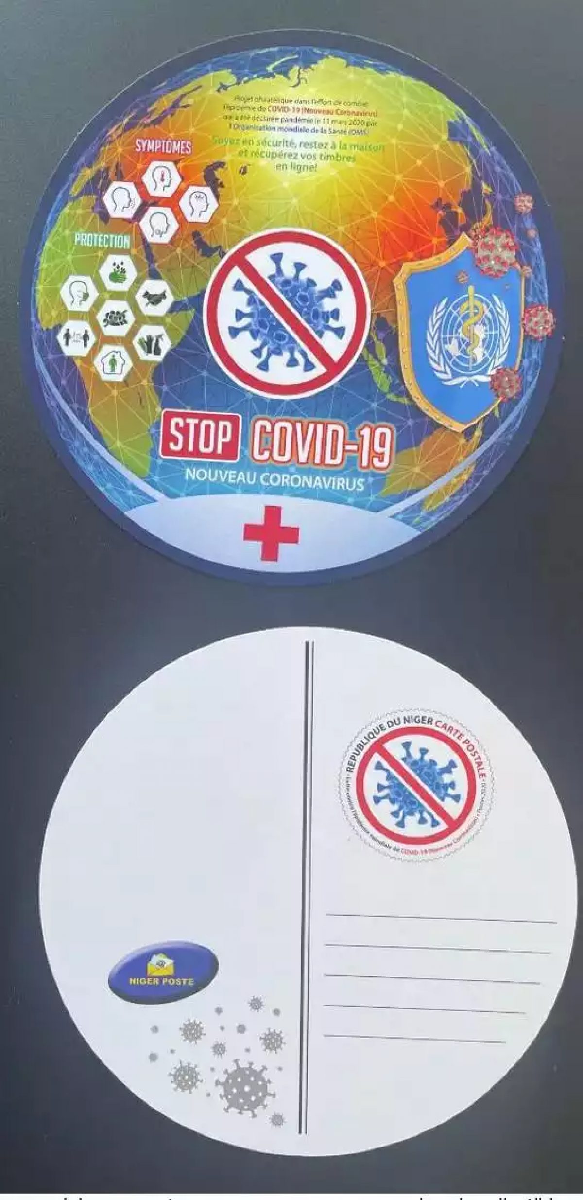 Niger 2020 Mi. ? Stationery Entier COVID-19 Virus Coronavirus OMS WHO Pandemic