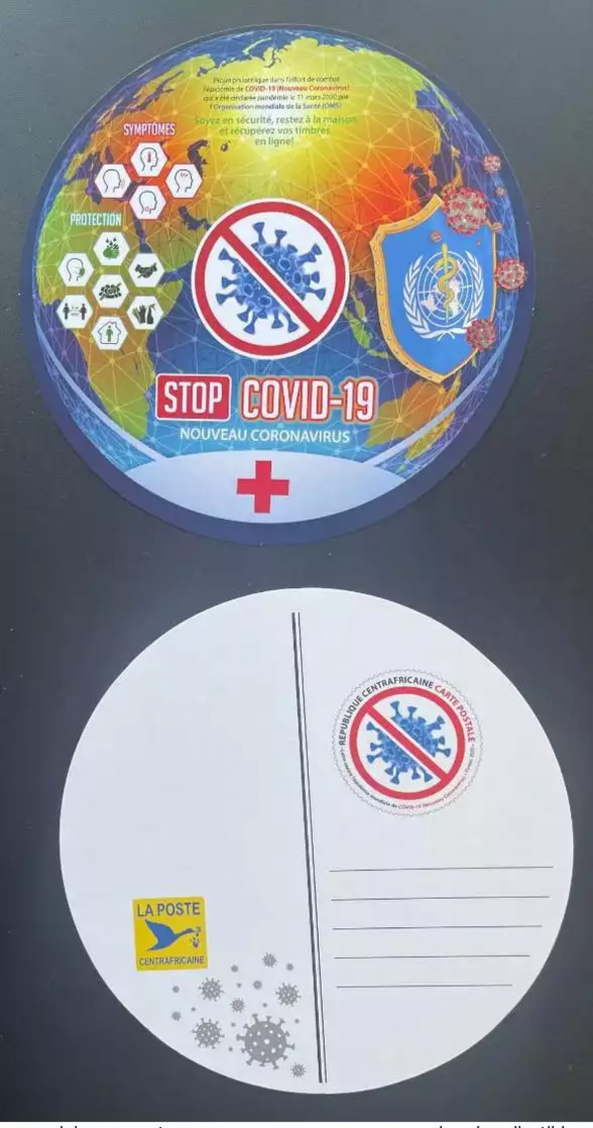 Centrafrique 2020 Mi. ? Entier COVID-19 Virus Coronavirus OMS WHO Pandemic