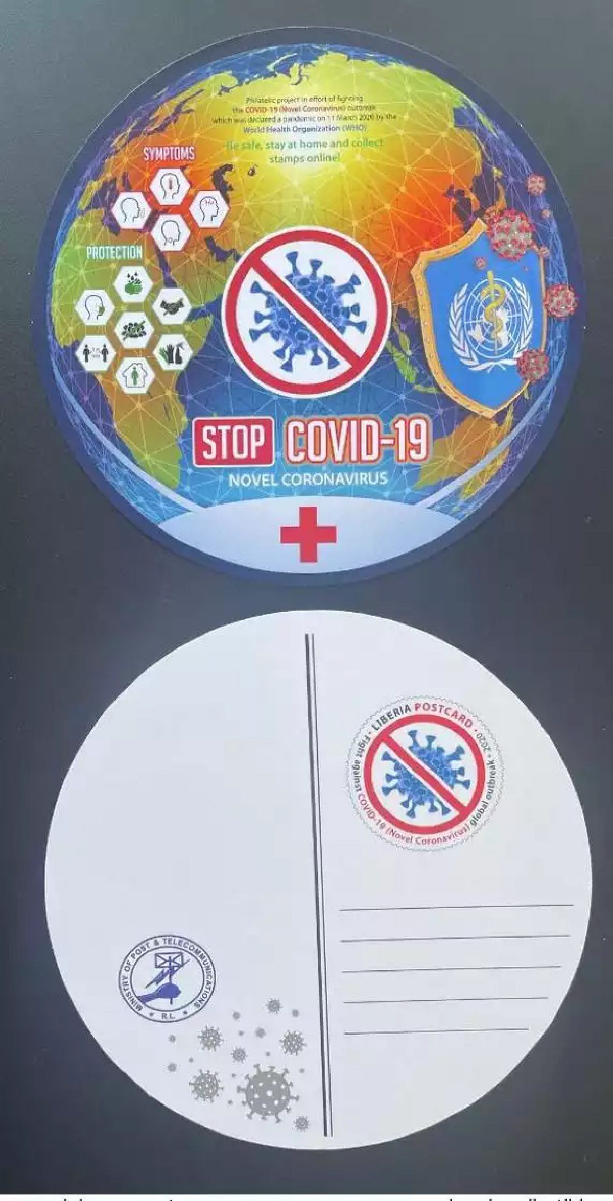 Liberia 2020 Mi. ? Stationery Entier COVID-19 Virus Coronavirus OMS WHO Pandemic