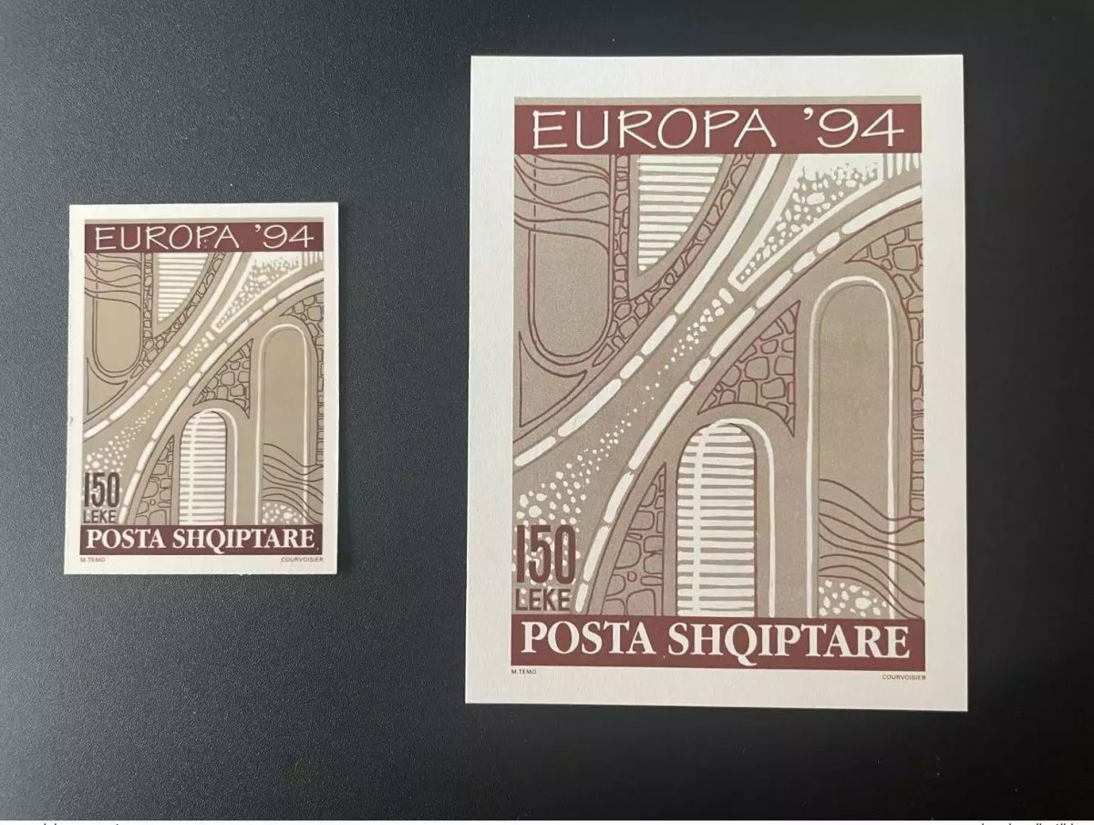 Albanie Albanien 1995 Mi. Bl. 101 Cromalin proof Epreuve Courvoisier Europa CEPT
