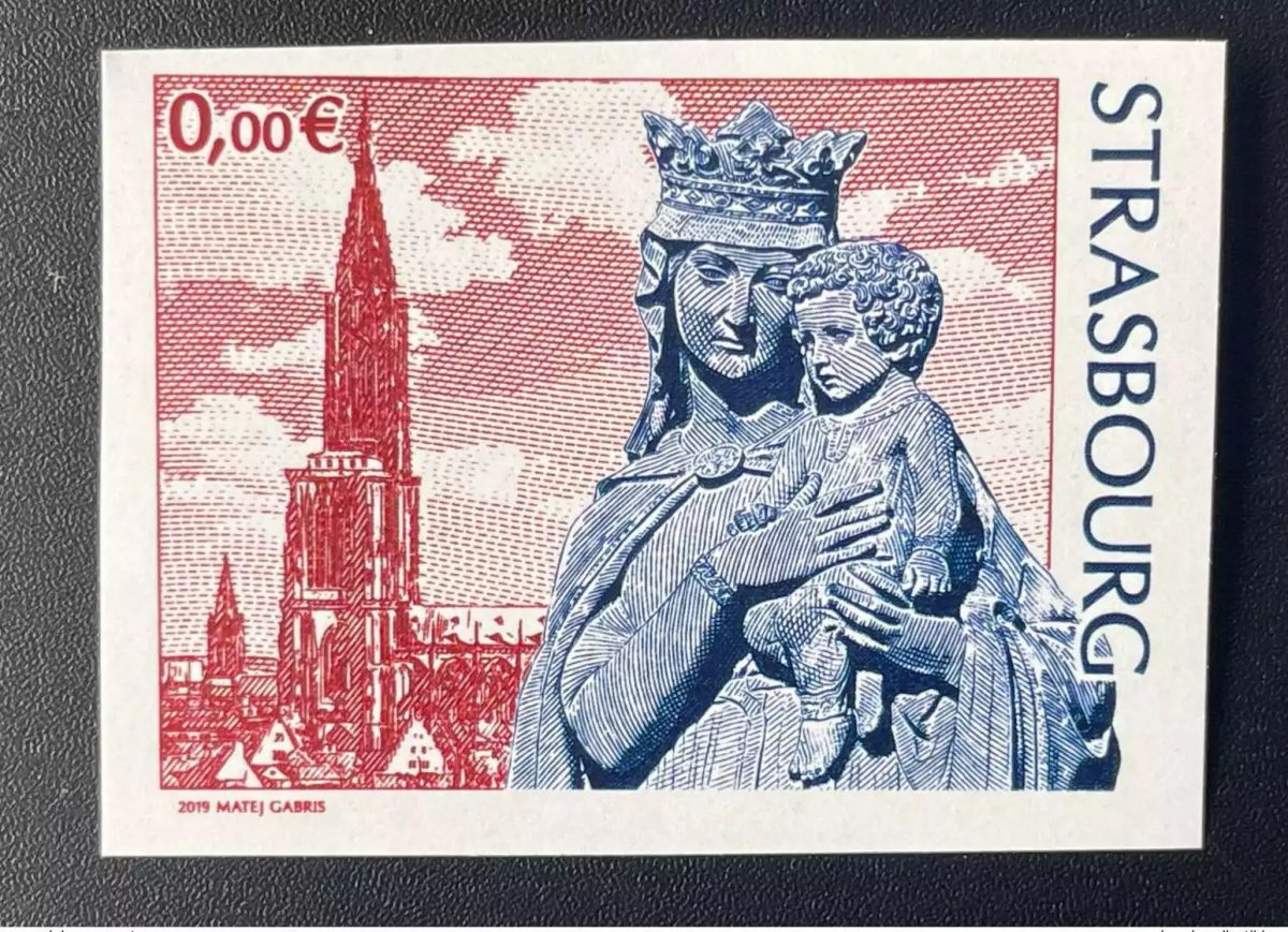 France 2019 - Vignette IMPERF 0€ STRASBOURG Münster Cathedral Matej Gabris