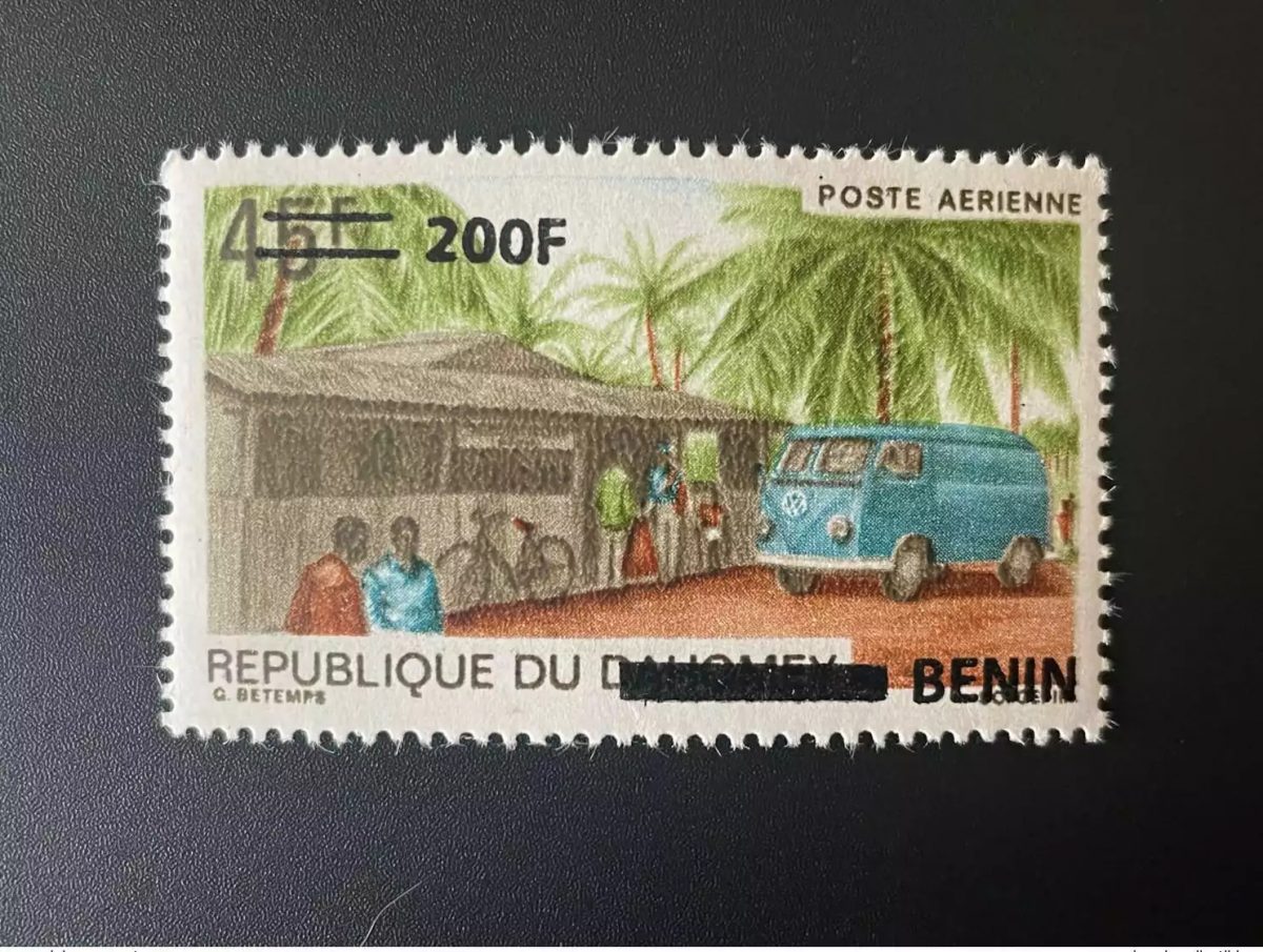 Benin 2008 - 2009 Mi. 1524 Surchargé VW Volkswagen Van auto vélo Bicycle voiture