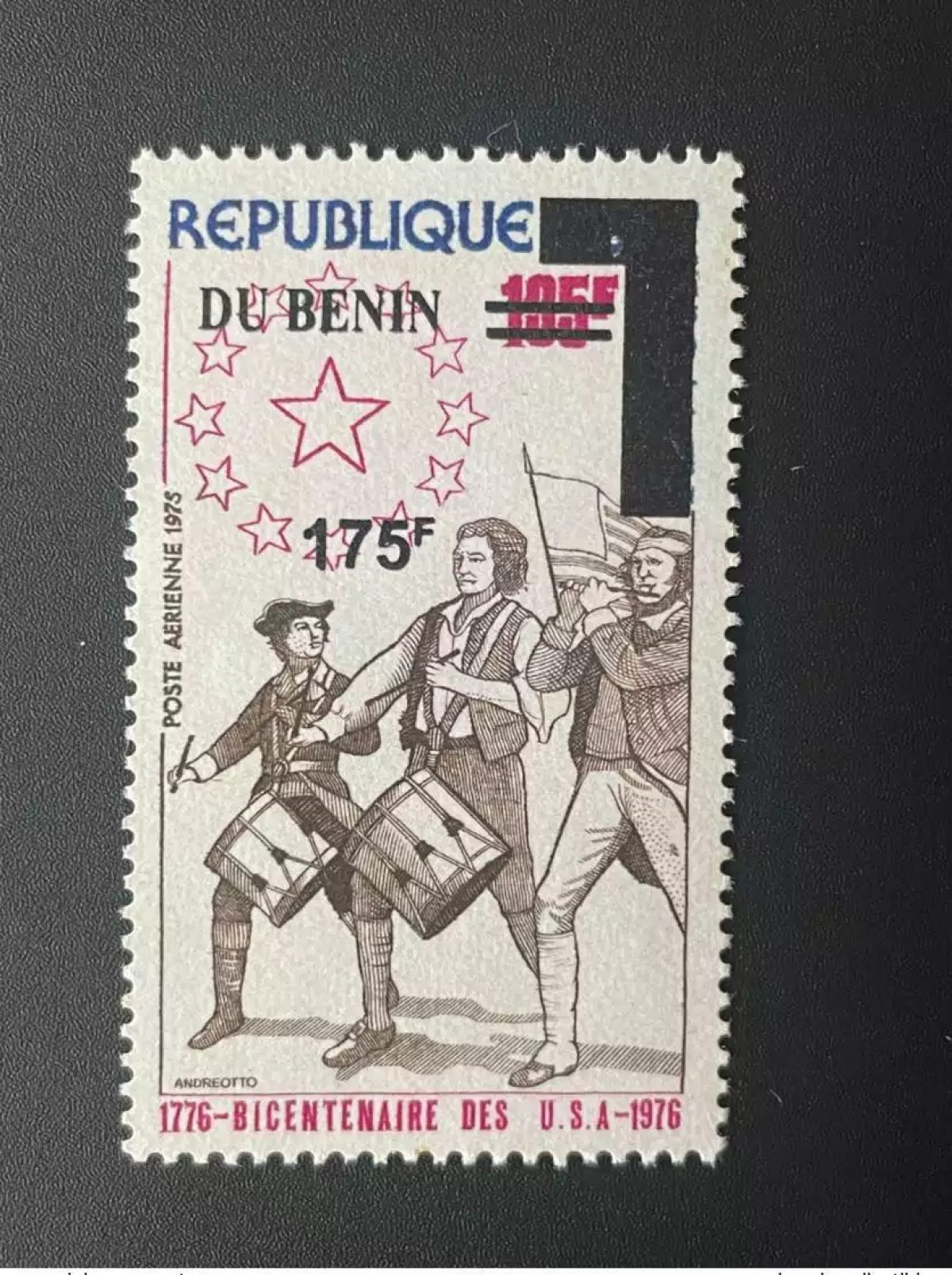 Benin 2007 - 2008 Mi. 1432 Surchargé 1776 1976 Bicentenaire des Etats-Unis