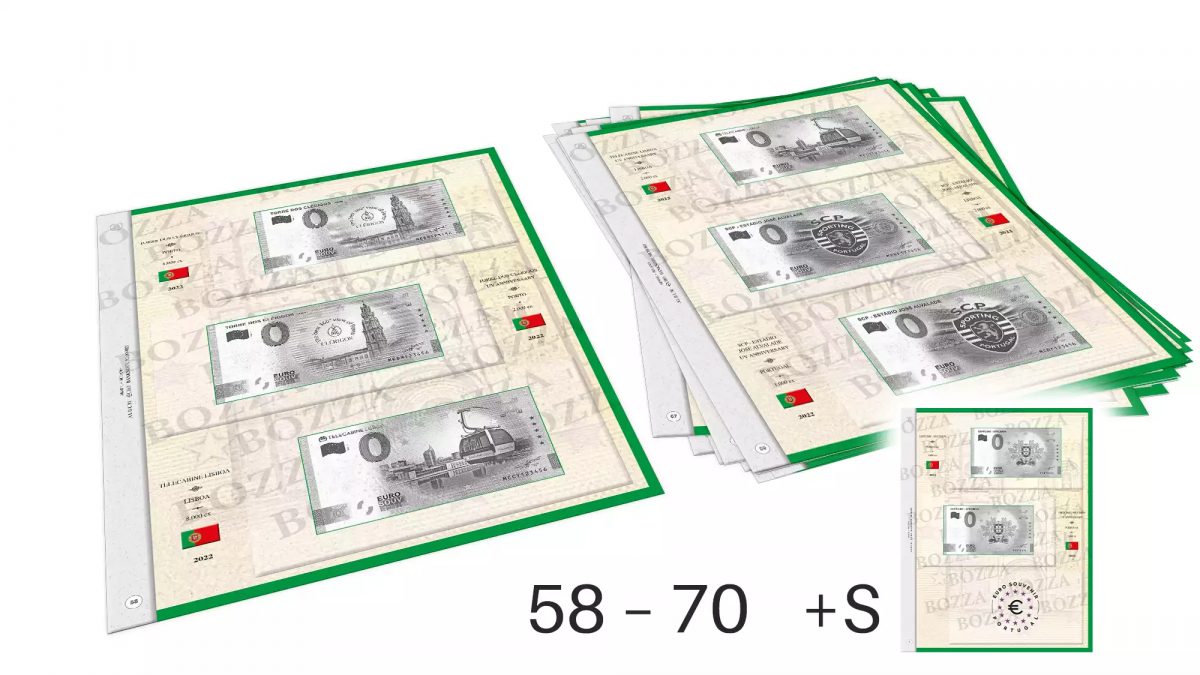 ABAFIL 14 feuilles (1/2022) pour billets 0€ Souvenir Portugal