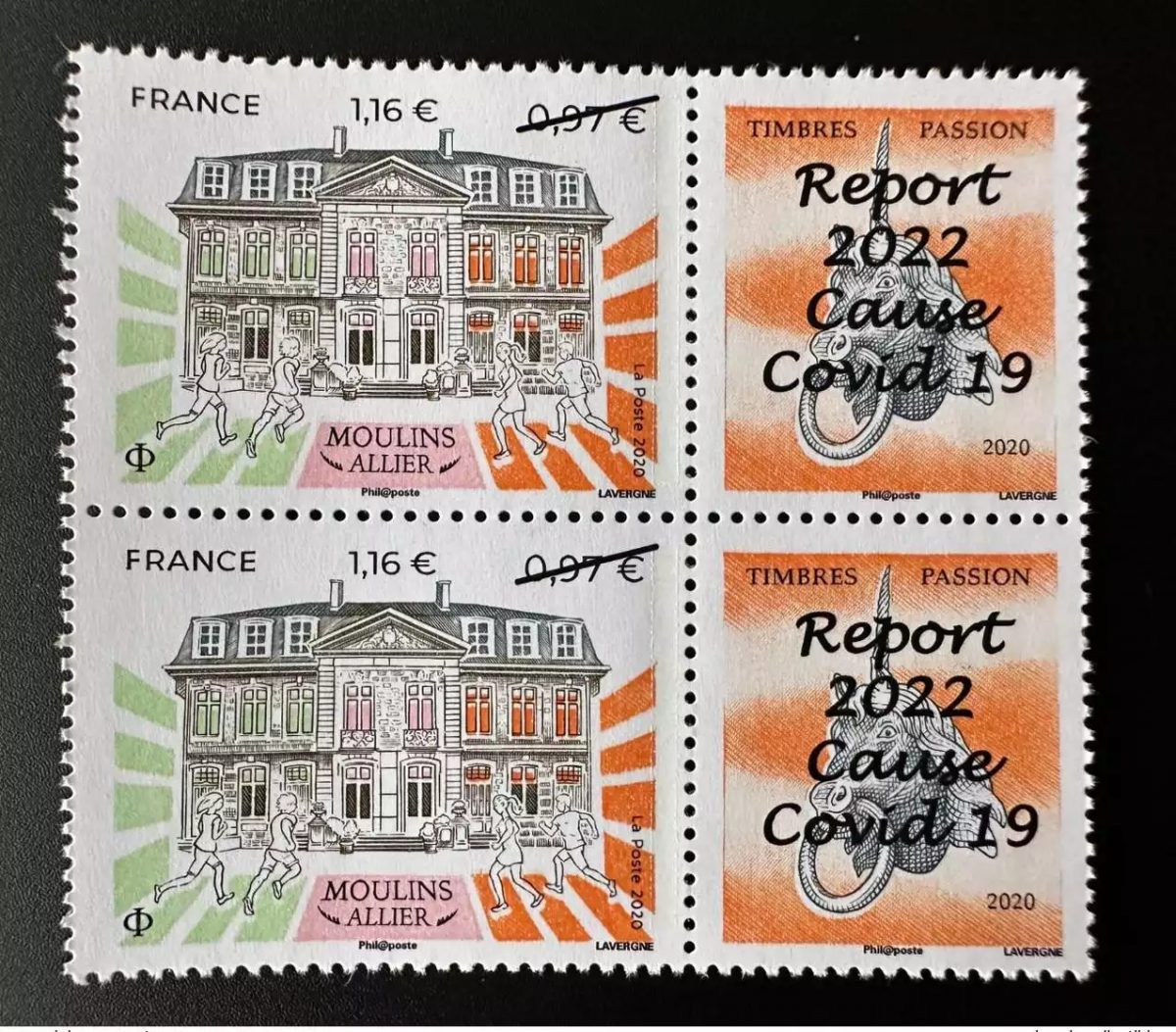France 2022 YT 5437A Vertical Overloaded Pair Mills Allier Stamps Passions