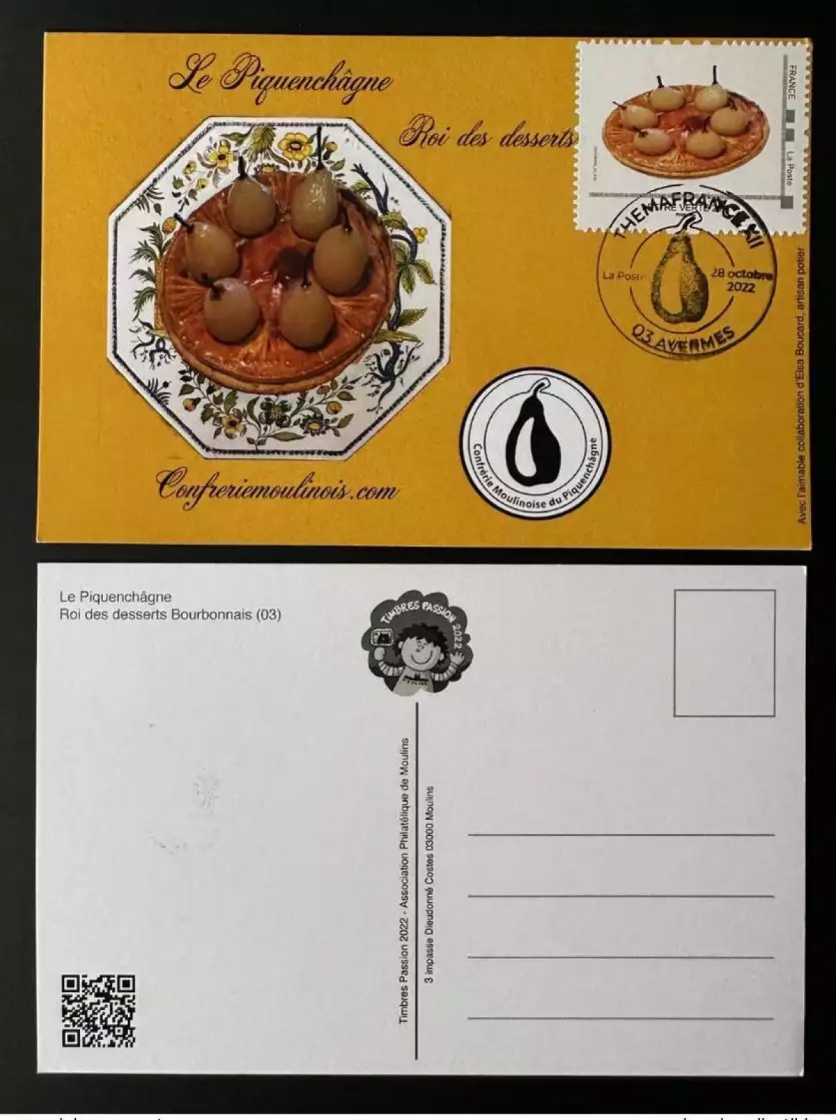 France 2022 Maxi Carte Moulins Allier Timbres Passions Piquenchâgne