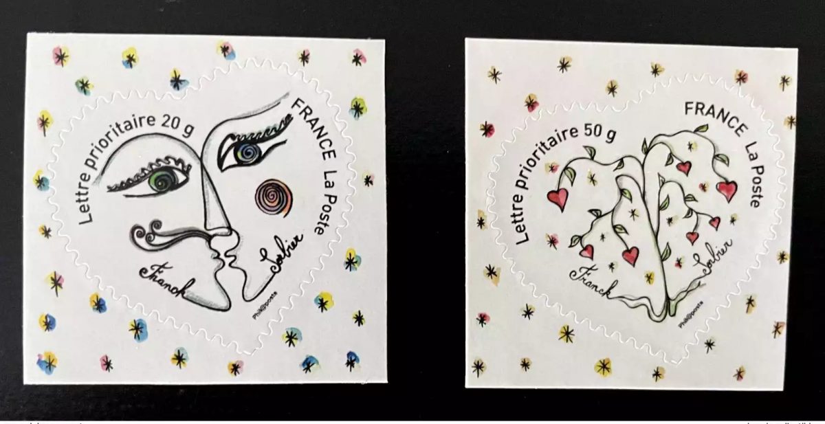 France 2008 Self-adhesive YT 148/149 Coeurs Franck Sorbier Letter 20g and 50g