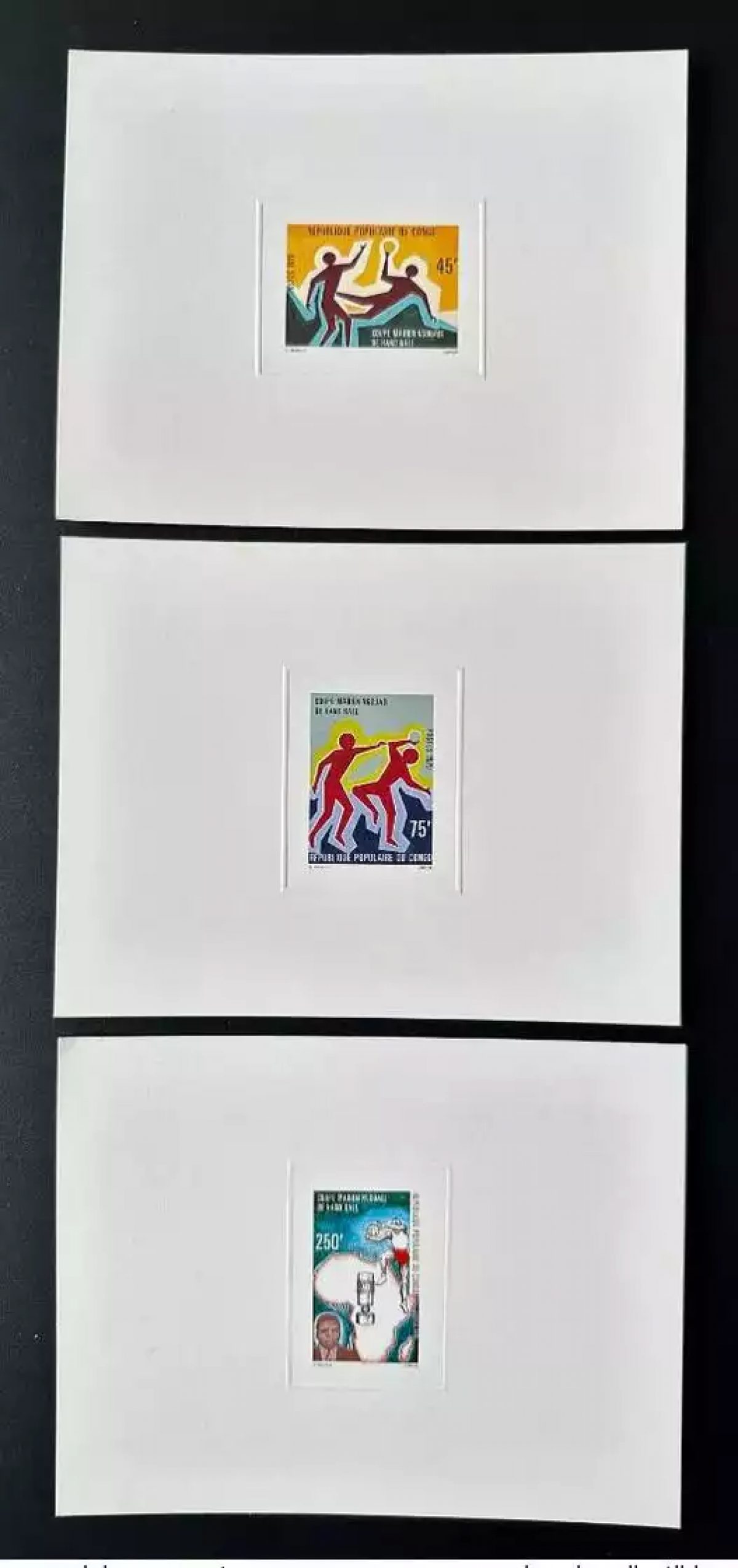 Congo 1979 Mi. 687 - 689 Epreuve De Luxe Coupe Marien Ngouabi de Hand-Ball Sport