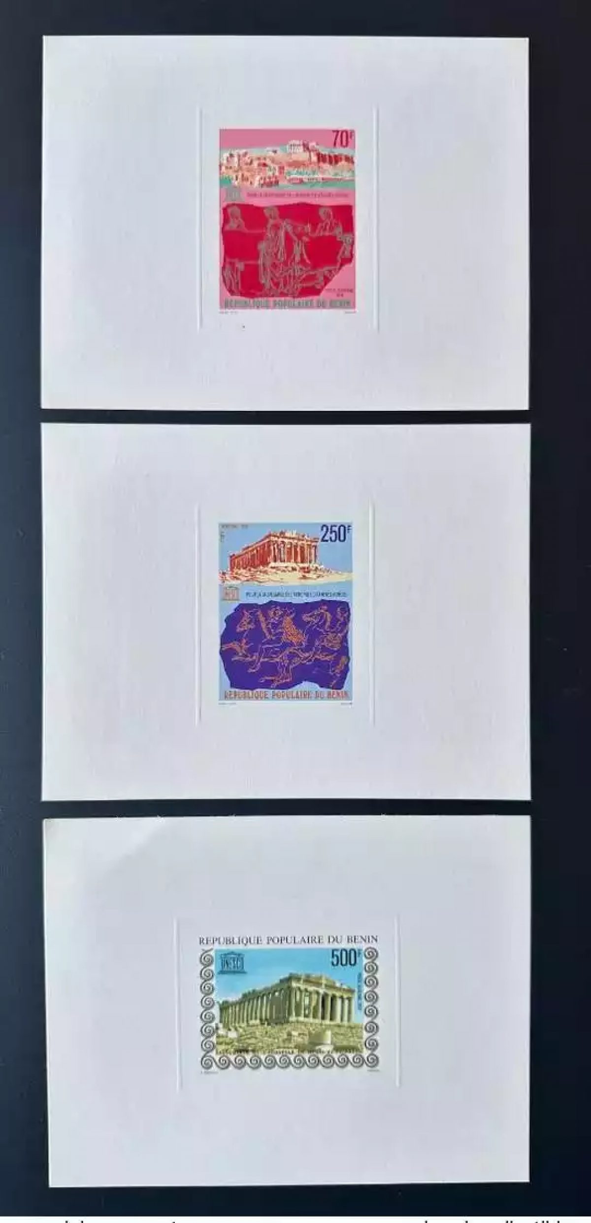 Benin 1978 Mi. 156 - 158 Luxury Event UNESCO Safeguard Acropolis Greece Athens