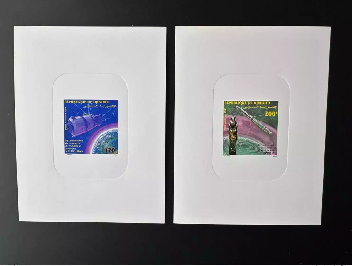 Djibouti 1983 Mi. 378 - 379 Luxury Test Space Explorer I Vostok VI USSR