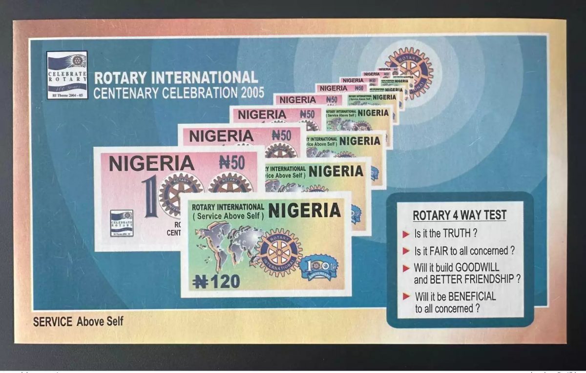 Nigeria 2005 Mi. Bl. 29 Rotary International Celebration 1905 100th Anniversary
