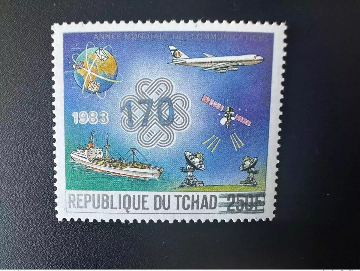 Chad 1987/1988 Mi. 1147 overloaded World Year communications Aircraft