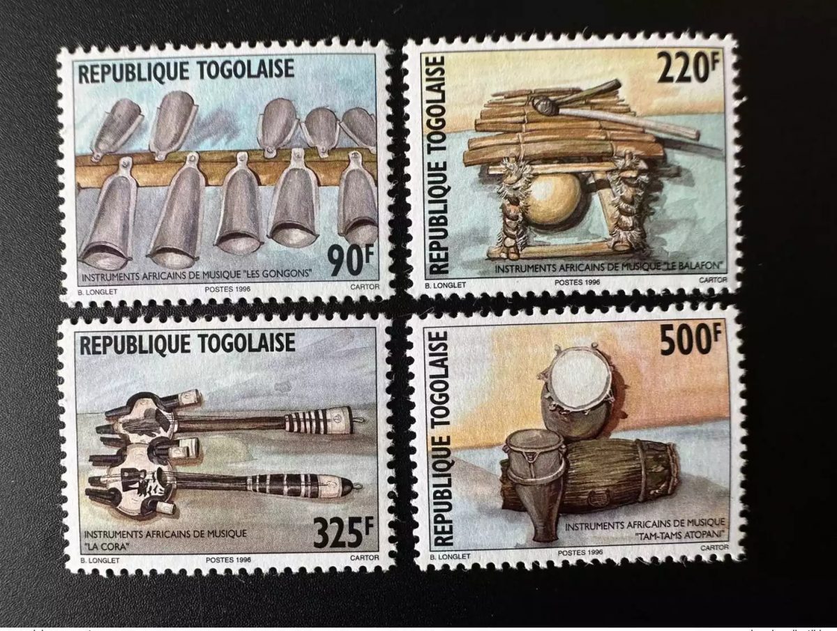 Togo 1996 Mi. 2466 - 2469 Instruments Africains de Musique Music