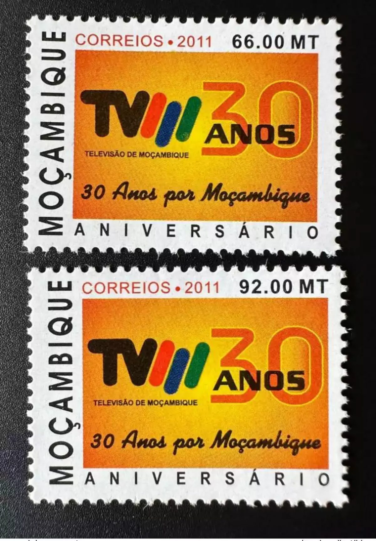 Moçambique 2011 Mi. 4256 - 4257 30 years Jahre Anos Televisao TV Aniversario