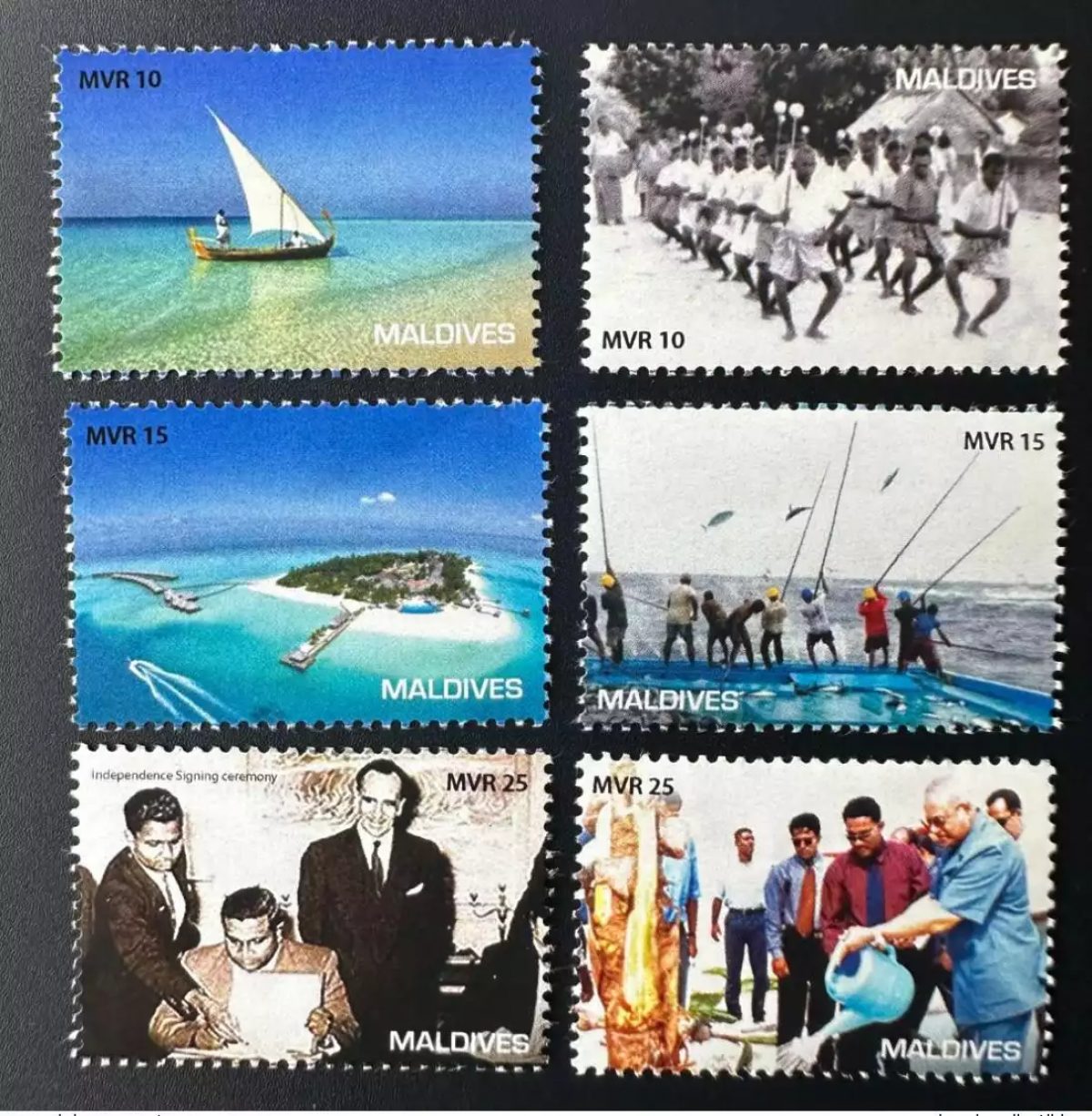Maldives 2015 Mi. 5895 - 5900 Independence Indépendance 50 Ans Boat Pêche