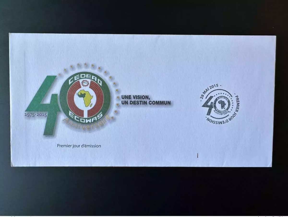 2015 Full FDC Premier Jour Emission commune CEDEAO ECOWAS 40 ans 28 Mai 2015