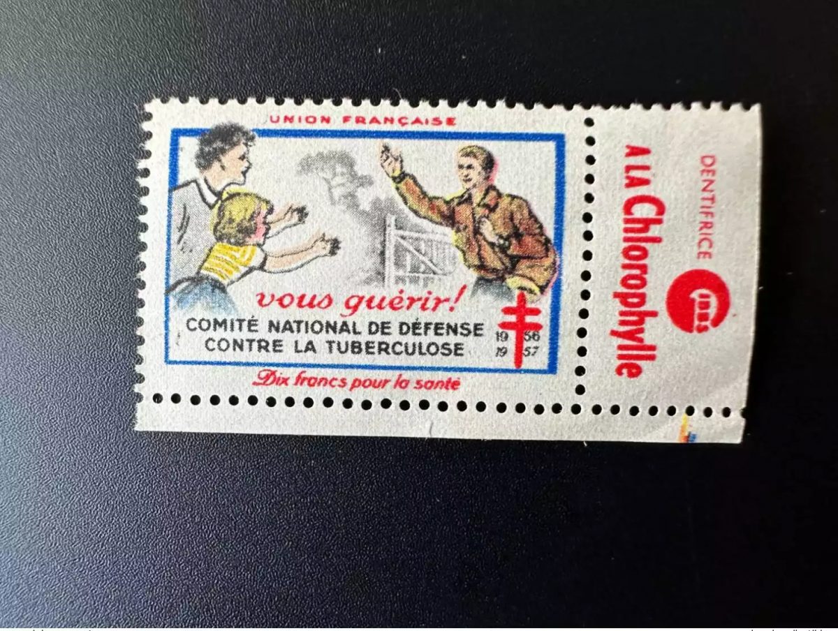 France 1956 / 1957 Antituberculeux Tuberculose Vous guérir 10 fr pour la santé