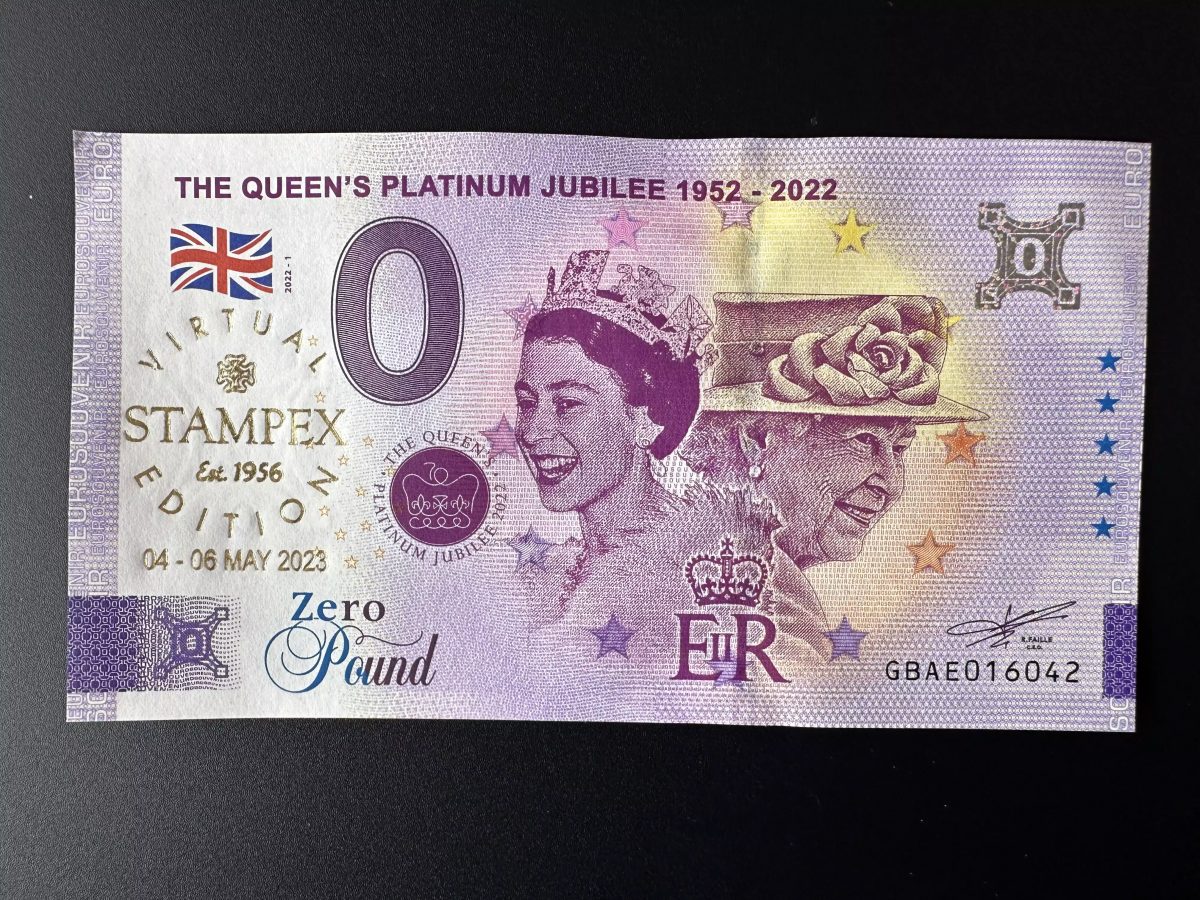 The Queen's Platinum Jubilee 1952 - 2022 mit Goldfolie VIRTUAL STAMPEX