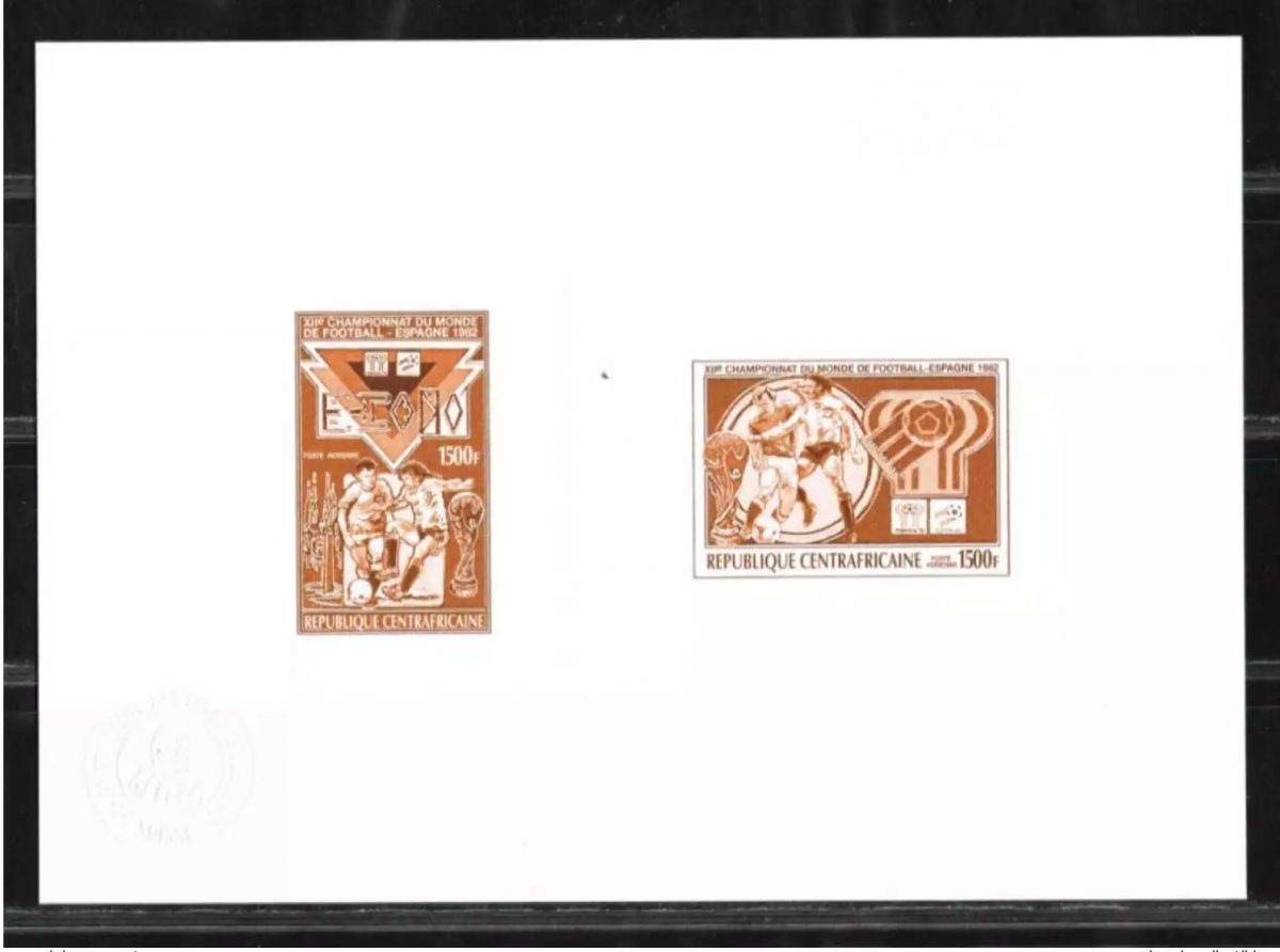 Central African 1981 Mi. 933 - 934 Artist's Event FIFA Spain WM Football