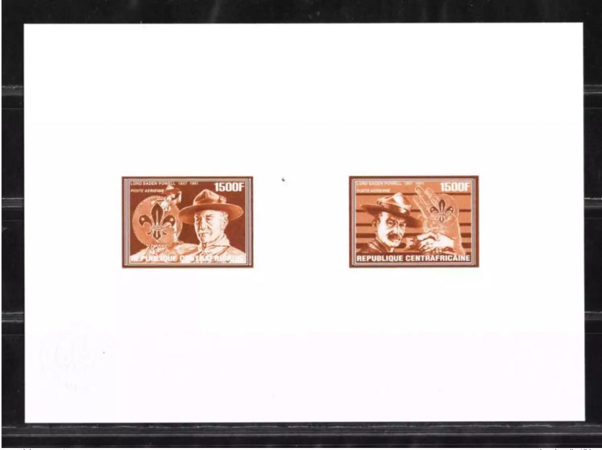 Central African 1984 Mi. 1082 - 1083 Scout Artist Proof