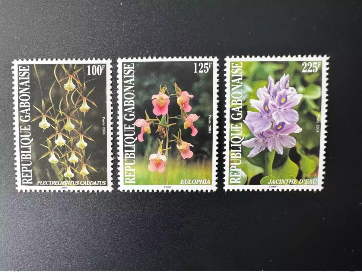 Gabon 2004 Mi. 1664-1666 Flowers Hyacinth Eulophia Plectelmintus
